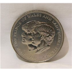 1981  Lady Diana & Prince of Whales Coin