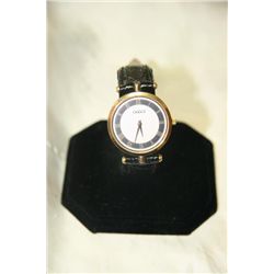 Men's Gucci Watch with black Leather Band