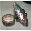 Image 2 : Native American Turquoise Coral & Mother of Pearl