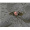Image 1 : Ladies 10k Fire Opal & Diamond Ring 2.0 Grms