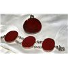 Image 2 : Silver Red Jasper Bracelet &  Large Pendant