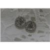 Image 1 : Round Silver  & Diamond Earrings