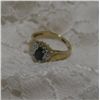 Image 2 : Ladies 10k Sapphire  & Diamond Ring 2.0 Grms