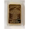 Image 2 : 1 Troy Ounce 100 Mils .999 Gold Bar