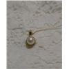Image 3 : 14k Pearl & Diamond Necklace 2.2 Grms