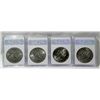 Image 2 : (4)Eisenhower Dollars SGS Certified