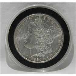 1884 CC Morgan Silver Dollar TAS