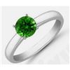 Image 1 : Green Tourmaline 0.75 ctw Solitaire Ring 14kt W/Y  Gold