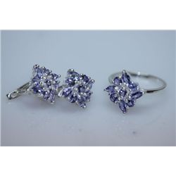 33.78 CTW TANZANITE SET .925 STERLING SILVER