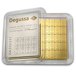 50x 1 gram Gold Degussa CombiBar (In Assay)