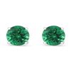 Image 1 : Genuine 1.60 ctw Emerald Stud Earring 14k 0.86g