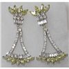 Natural 10.93g CZ Earrings .925 Sterling Silver