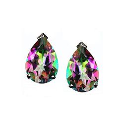 Genuine 2.50 ctw Mystic Rainbow Topaz Earring Studs 14k