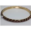 Image 1 : YELLOW BRASS BROWN BRACELET
