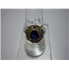 Image 1 : 20.00 CTW YELLOW SAPPHIRE/SAPPHIRE/DIAMOND RING .925 ST