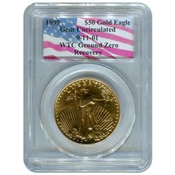 Certified American $50 Gold Eagle PCGS WTC Ground Zero