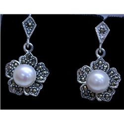 28.35 CTW PEARL ANTIQUE LOOKING JEWELRY .925 STERLING S