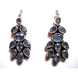 Natural 13.77g Tanzanite .925 Sterling Silver Earrings