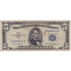 1953 $5 Silver Certificate, G-VG