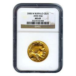 Certified Uncirculated Gold Buffalo Half Ounce MS69 NGC