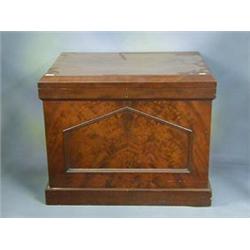 A William IV mahogany wine cooler of rectangular form with hinged lid 28"  £1500-2000...