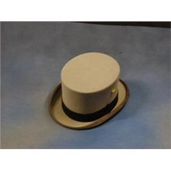 An Ascot grey top hat...
