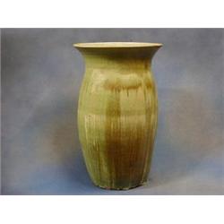 A large Art Pottery vase green glazed 20" £40-60...