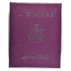 1987 PROOF AMERICAN SILVER EAGLE WITH BOX AND COA