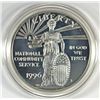 Image 3 : 1996 NATIONAL COMMUNITY SERVICE Pf.  COMMEMORATIVE SILVER DOLLAR, ORIG. BOX/COA