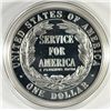 Image 4 : 1996 NATIONAL COMMUNITY SERVICE Pf.  COMMEMORATIVE SILVER DOLLAR, ORIG. BOX/COA