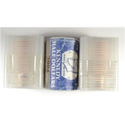 1-2002-P, 1-2003-P AND 1-2004-P KENNEDY HALF DOLLAR ROLLS, ALL GEM BU