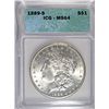 1889-S MORGAN DOLLAR ICG MS64 BLAST WHITE SUPER