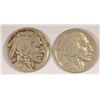 1918-D VG & 1921-S GOOD BUFFALO NICKELS