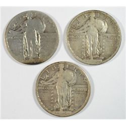 1920S&24S  Standing Liberty quarters  VG/F-27s VG all original color est $85-$90
