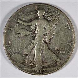 1938-D WALKING LIBERTY HALF DOLLAR FINE