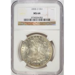 1898-O MORGAN DOLLAR NGC MS64
