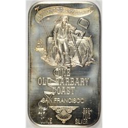 1 OZ .999 BAR SILVER BARBARY COAST-CANCELLED