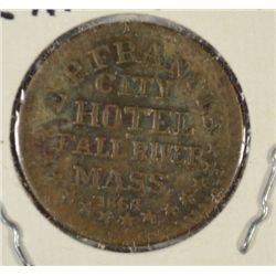 1864 C.W. TOKEN E.P. FRANCIS HOTEL FALLS RIVER R-5