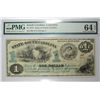 Image 1 : 1872 $1 STATE OF SOUTH CAROLINA (REVENUE BOND SCRIP) PMG 64 EPQ