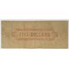 Image 2 : 1862 $5 PARISH OF CONCORDIA LOUISIANA NOTE