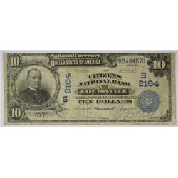 1902 $10 NATIONAL LOUISVILLE, KY #2164 (RADAR)