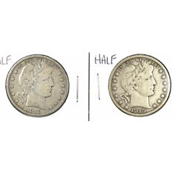 1915-D FINE+ & 1915-S F/VF BARBER HALF DOLLARS