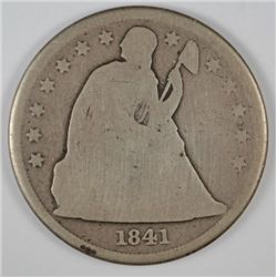 1841 SEATED DOLLAR AG