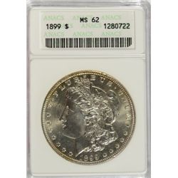 1899 MORGAN DOLLAR ANACS MS62