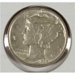 1938-D MERCURY DIME MS63