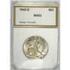 Image 1 : 1942-D WALKING LIBERTY HALF DOLLAR PCI MS63
