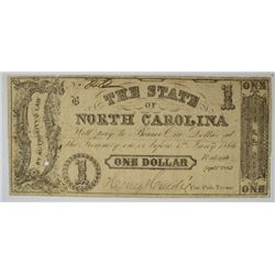 1862 $1 STATE OF NORTH CAROLINA NOTE