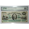 Image 1 : 1872 $50 STATE OF SOUTH CAROLINA (REVENUE BOND SCRIP) PMG 66 EPQ