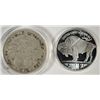 Image 2 : 1893 COLUMBIAN HALF DOLLAR,XF AND  HALF OUNCE .999 SILVER ROUND