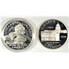 Image 1 : ( 2 ) PROOF COMMEM. SILVER DOLLARS, 2000 LIBRARY OF CONGRESS, 2001 U.S. CAPITOL